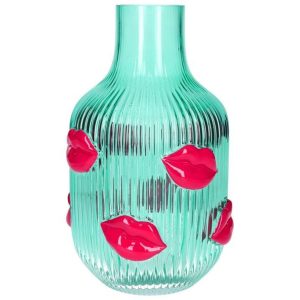 VASO L'AMOUR 25CM TURCHESE