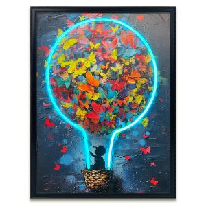 QUADRO LED BUTTERFLY BALLOON 70X50