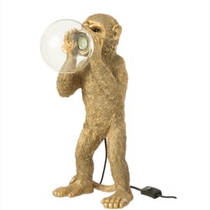 LAMPADA SCIMMIA PALLONCINO ORO
