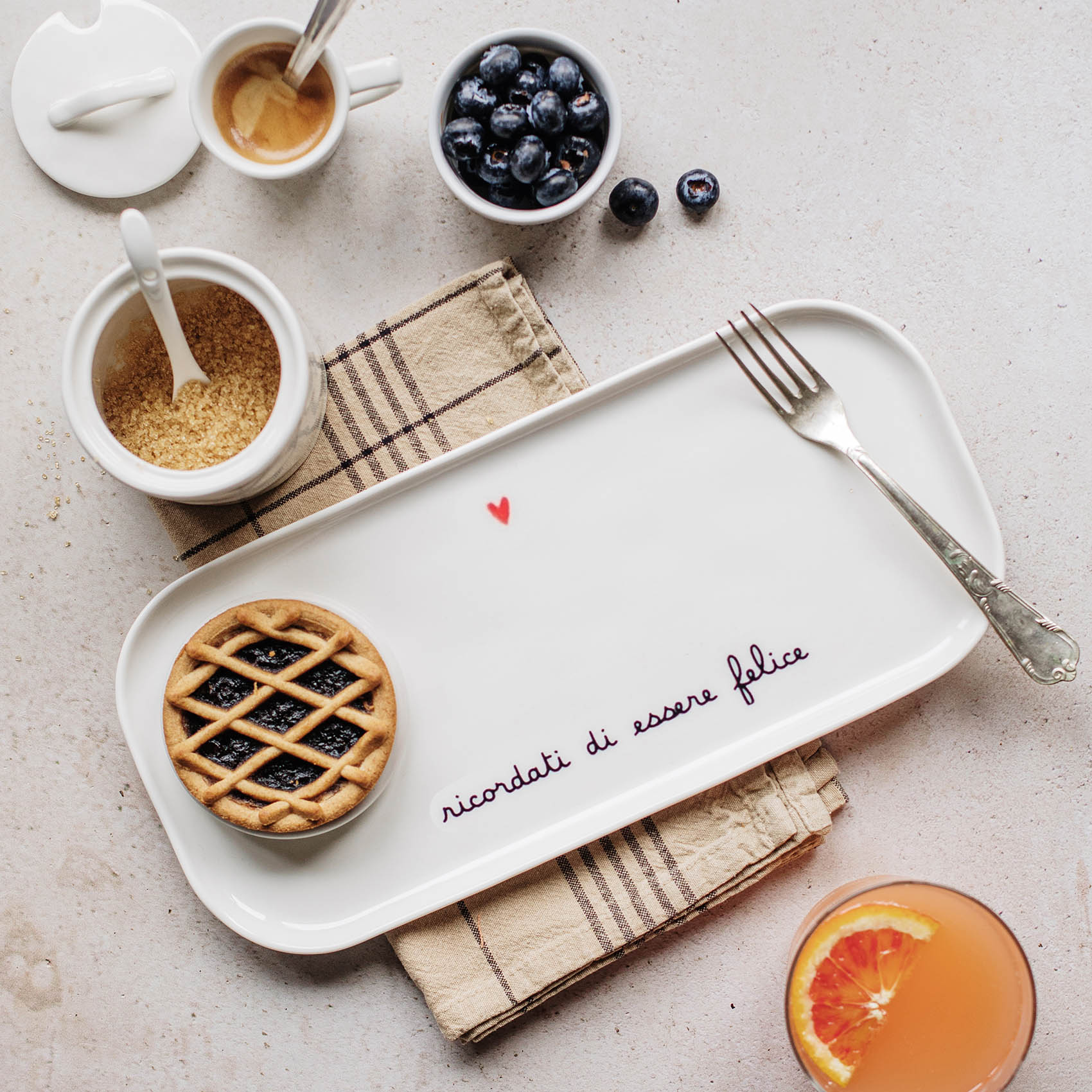 PIATTO "RICORDATI DI ESSERE FELICE"