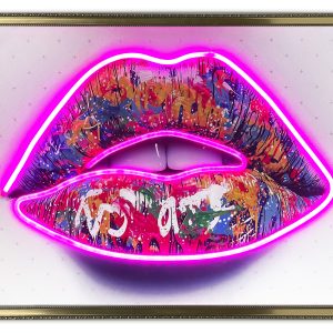 QUADRO LED LIPS 70X50