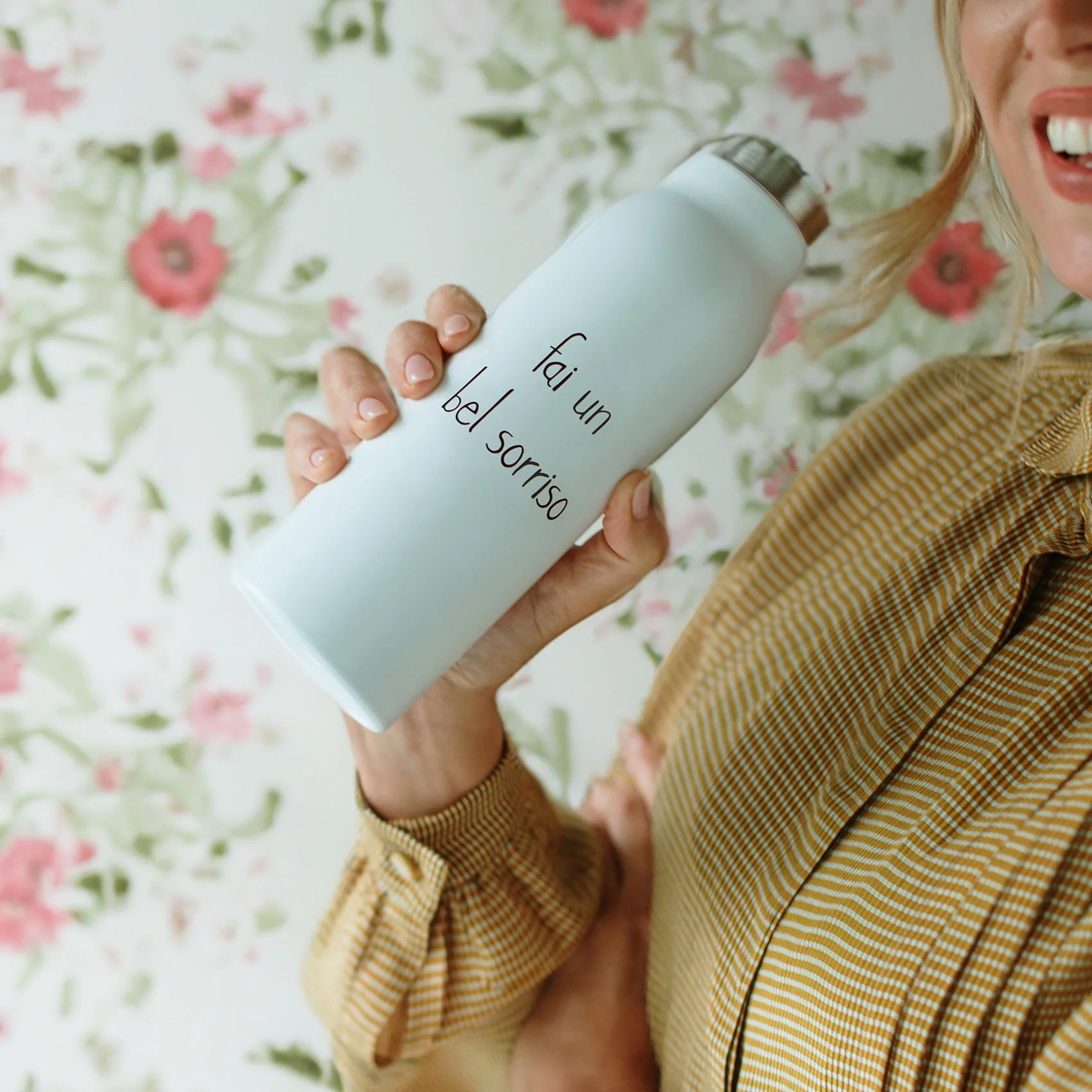 BOTTIGLIA TERMICA "FAI UN BEL SORRISO" 500ML - immagine 2