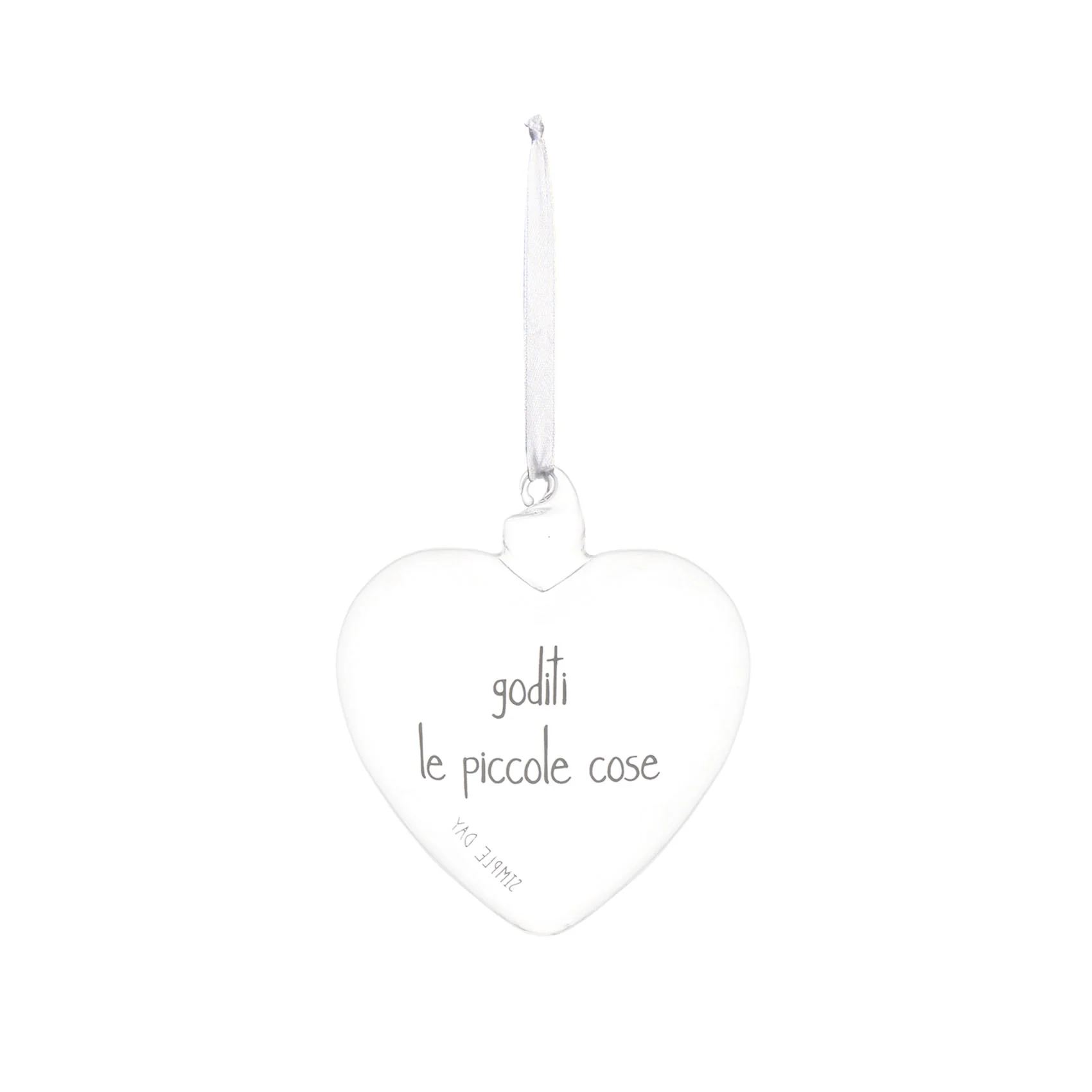PALLINA CUORE 11CM "GODITI LE PICCOLE COSE" - immagine 2