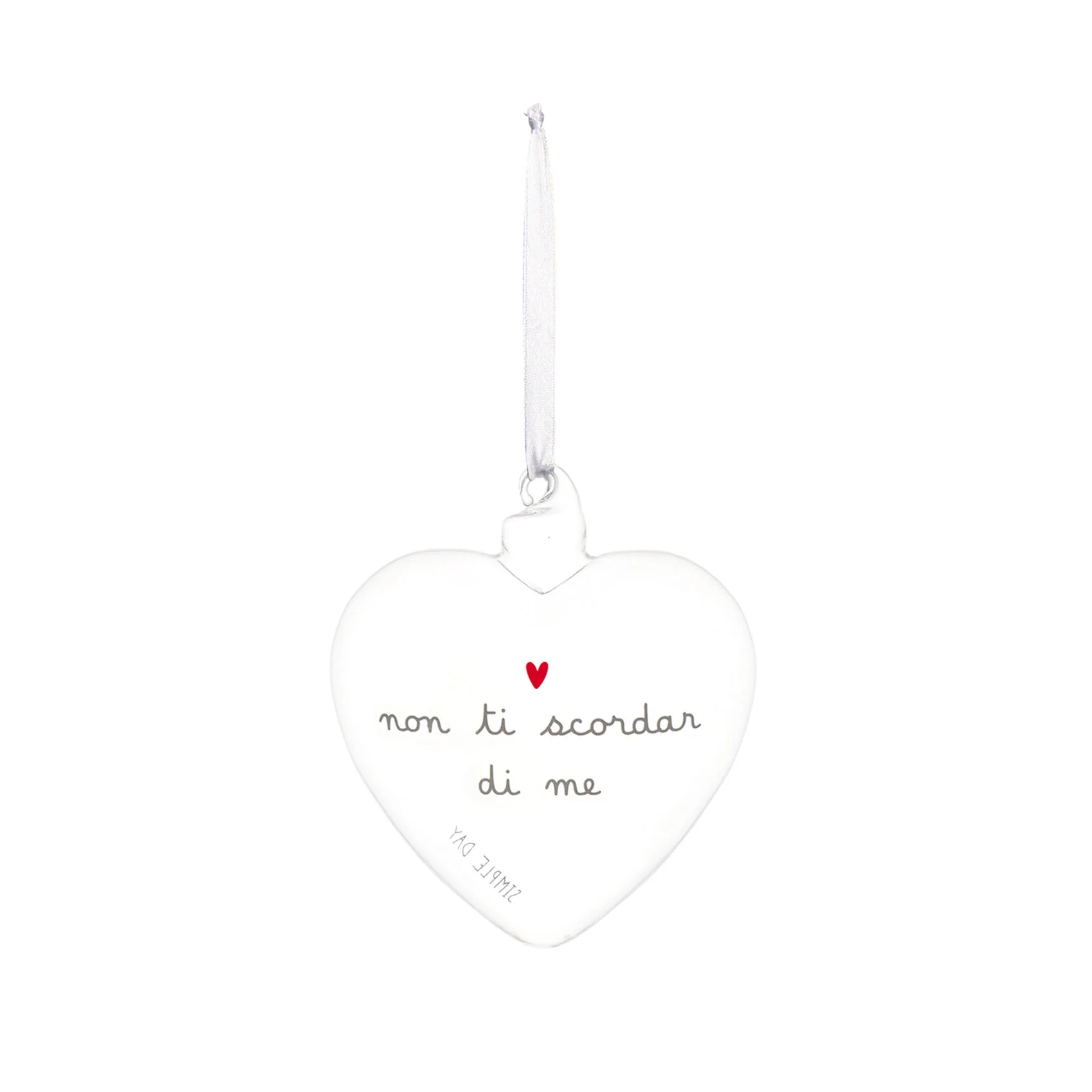 PALLINA CUORE 11CM "NON TI SCORDAR DI ME" - immagine 2