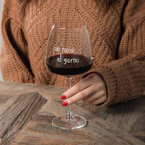 COPPIA CALICI "UN ROSSO AL GIORNO"