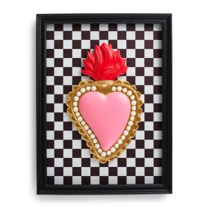 CORNICE DECORATIVA RETTANGOLARE CUORE E QUADRETTI GRANDE