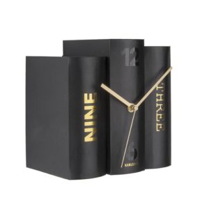 OROLOGIO DA TAVOLO BOOK BLACK