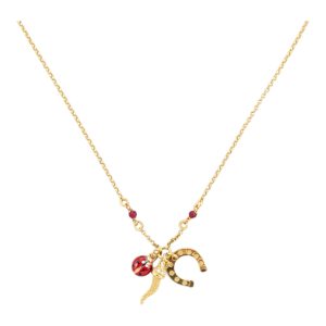 COLLANA CIUFETTO COCCINELLA E FERRO DI CAVALLO