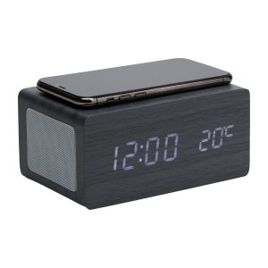 S-ROVER SVEGLIA CON RICARICA WIRELESS E SPEAKER NERO