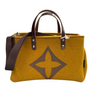BORSA FELTRO BAGUETTE GEORGE GIALLO SENAPE