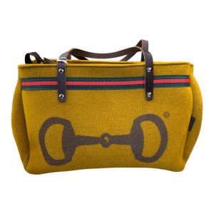BORSA FELTRO MAXI STAFFA GIALLO SENAPE