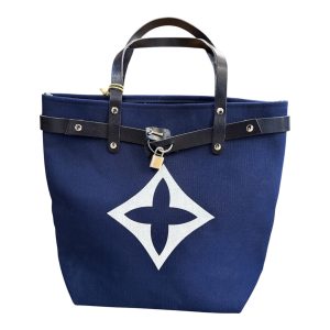 BORSA MANIFATTURE PICO - GEORGE CANVAS BLUE