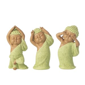 SET 3 MONACI ASSORTITI VERDE MENTA