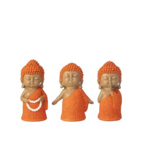 SET 3 MONACI ASSORTITI ARANCIO