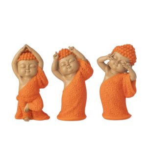 SET 3 MONACI ASSORTITI ARANCIO
