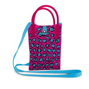 PORTACELLULARE LAVORATO A MAGLIA - LEOPARDATA