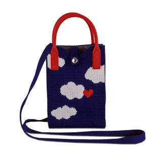 PORTACELLULARE LAVORATO A MAGLIA - NUVOLE