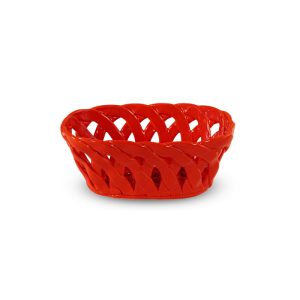 CESTINO CENTROTAVOLA CERAMICA - ROSSO