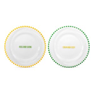 SET 2 PIATTINI IN VETRO RISE AND SHINE - CALM AND COZY