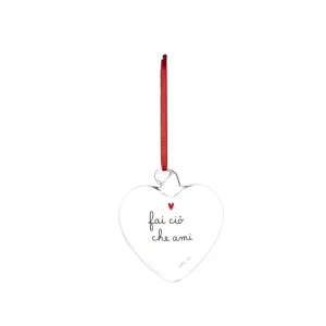 PALLINA CUORE 11CM "FAI CIO' CHE AMI"