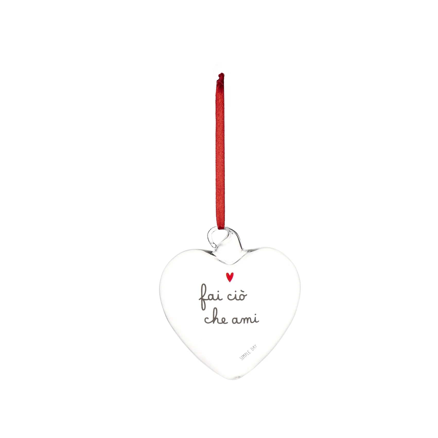 PALLINA CUORE 11CM "FAI CIO' CHE AMI"