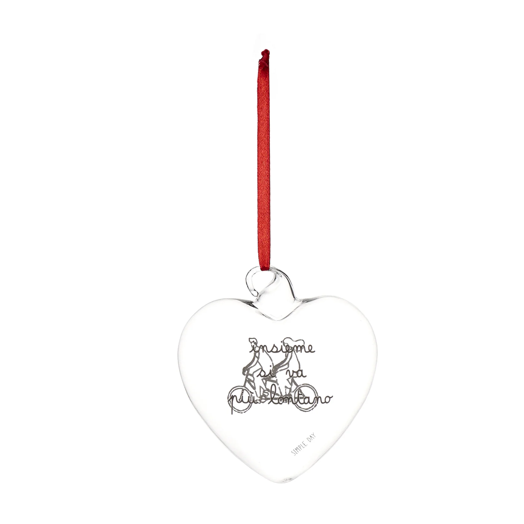 PALLINA CUORE 11CM "NOI DUE TANDEM"