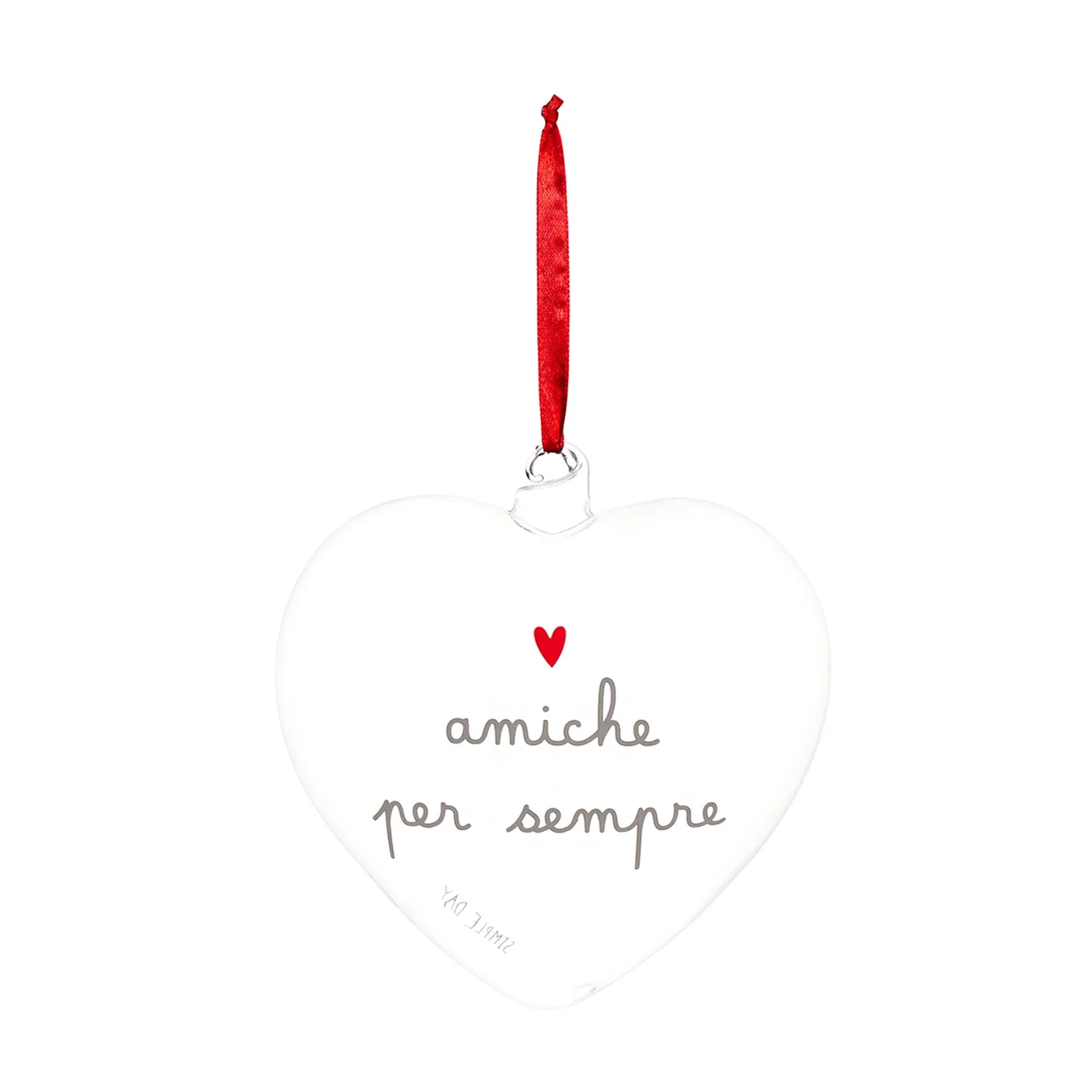 PALLINA CUORE 11CM "AMICHE PER SEMPRE"
