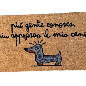ZERBINO PIU' GENTE CONOSCO - BASSOTTO MARRONE