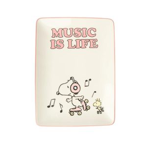 VASSOIO SVUOTATASCHE - SNOOPY MUSIC IS LIFE