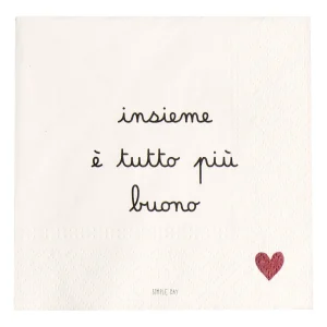 SET 20 TOVAGLIOLI CARTA "INSIEME E' TUTTO PIU' BUONO"