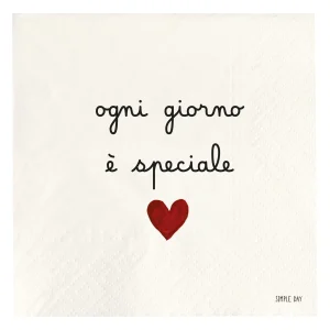 SET 20 TOVAGLIOLI CARTA "OGNI GIORNO E' SPECIALE"