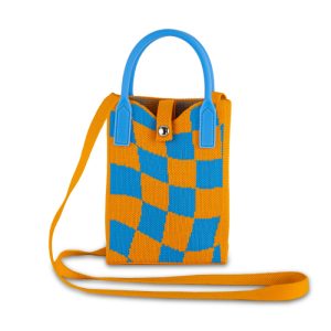 PORTACELLULARE LAVORATO A MAGLIA - SCACCHI