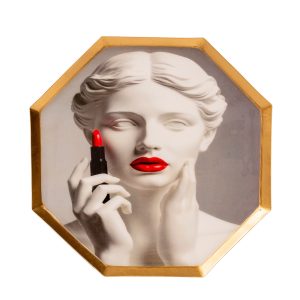 VASSOIO METALLO ROSSETTO