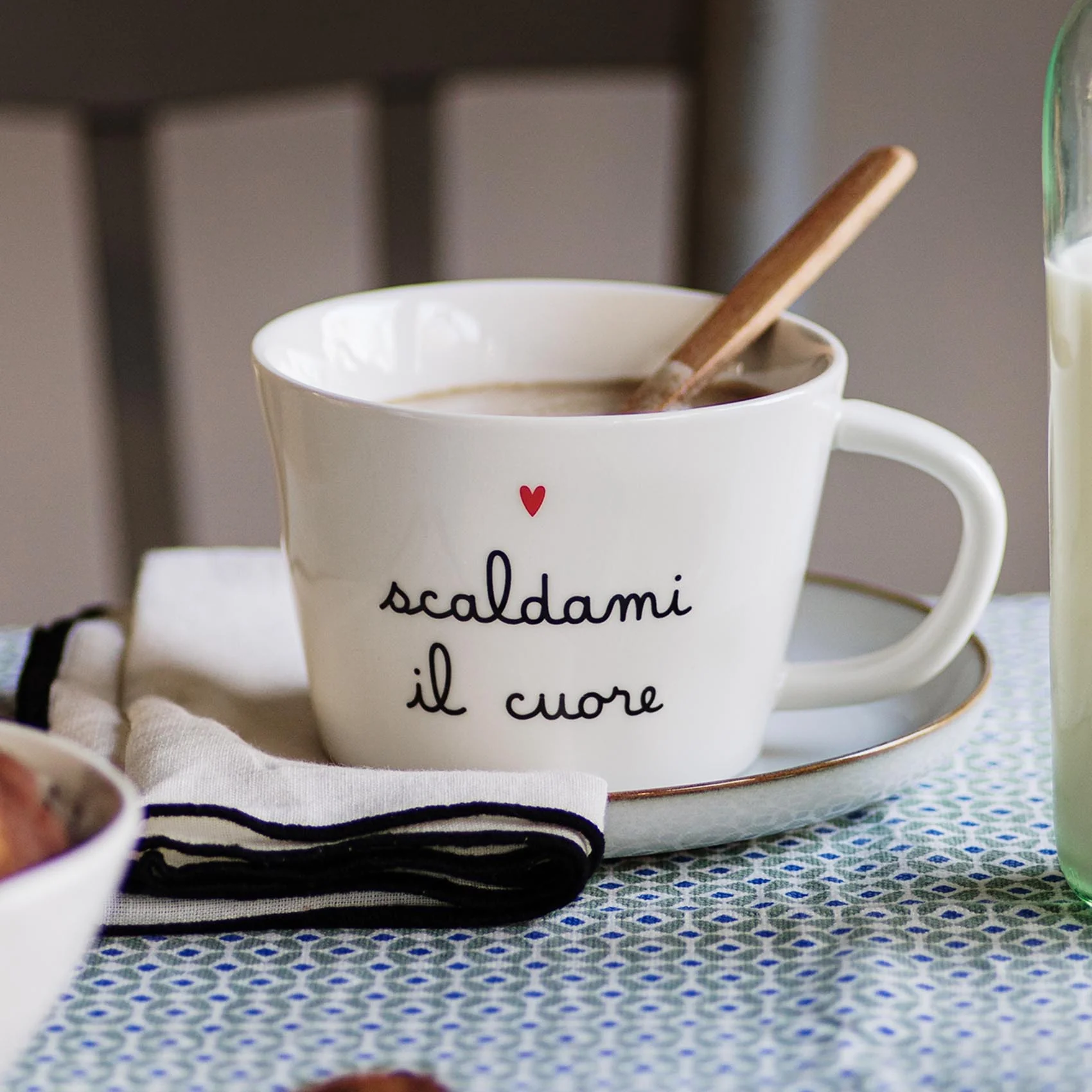 TAZZA COLAZIONE "SCALDAMI IL CUORE" 500ML