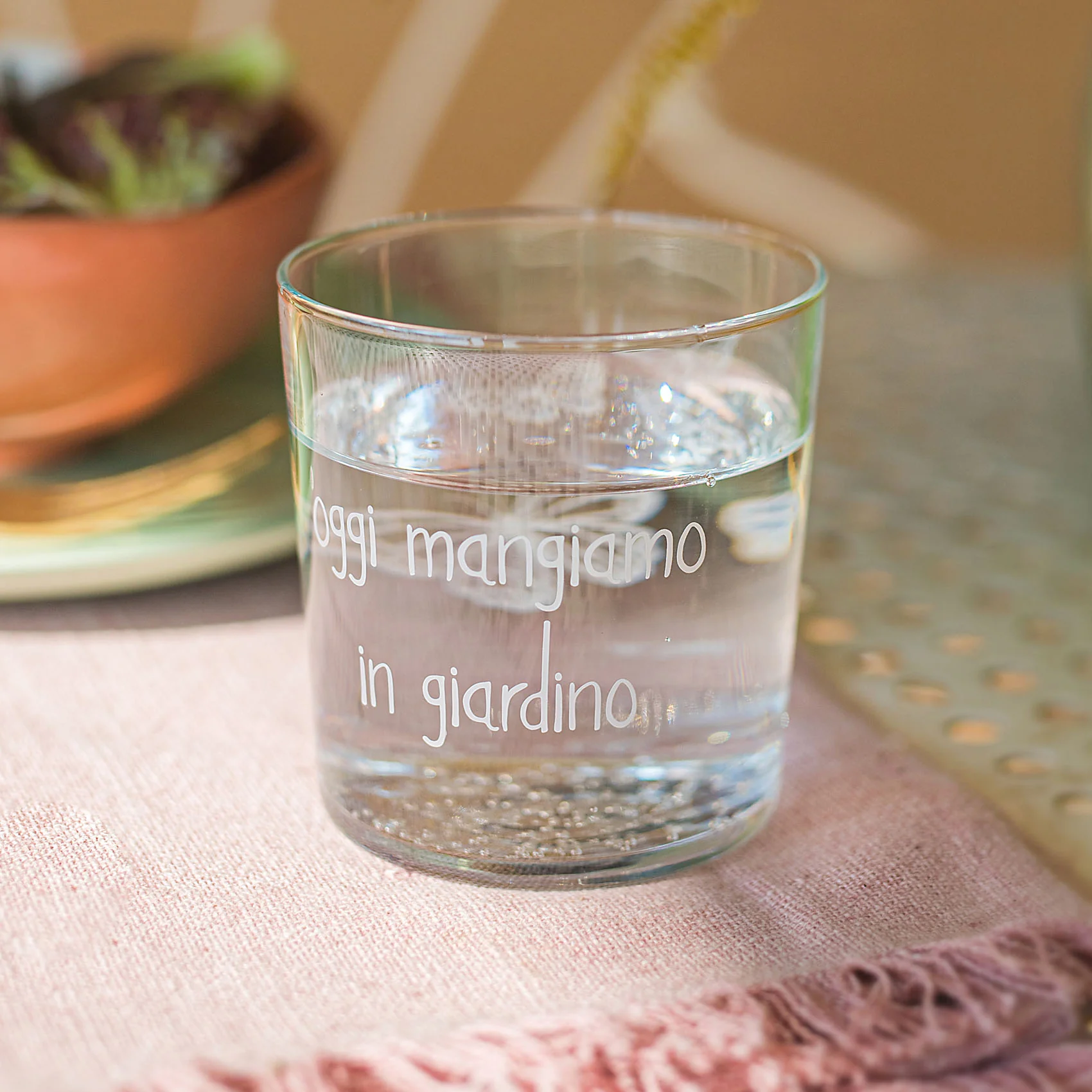 BICCHIERE "MANGIARE IN GIARDINO"