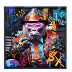 QUADRO LED GORILLA 80X80