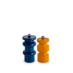 SET MACINA SALE E PEPE IN LEGNO - BLU E SENAPE