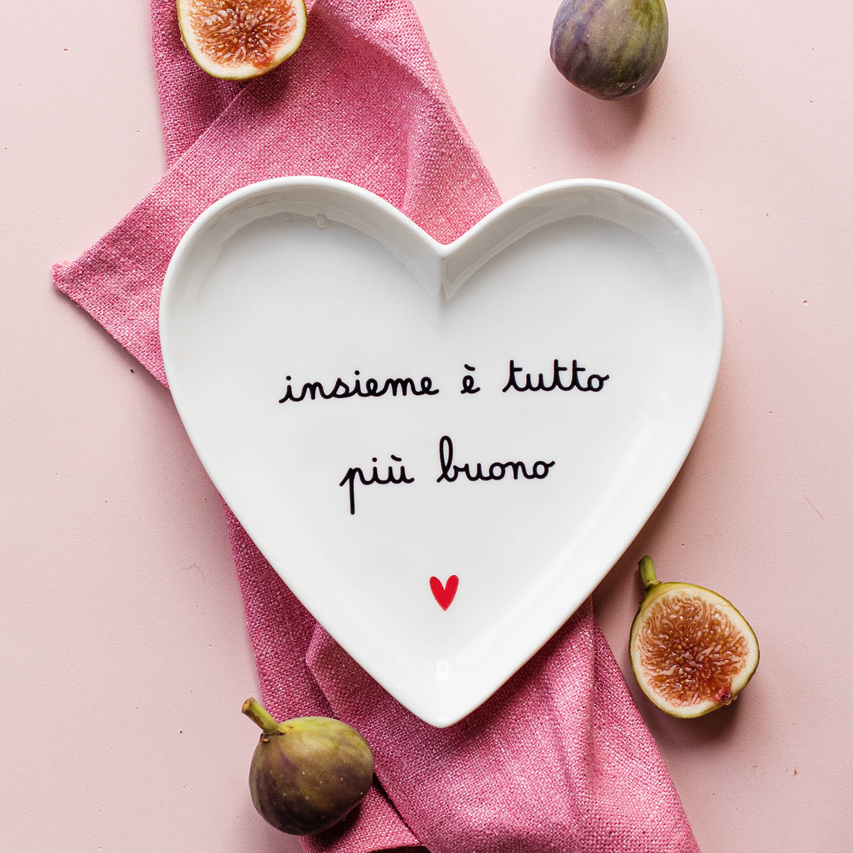 PIATTO CUORE "GODITI LE PICCOLE COSE" 18CM