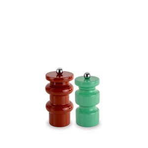 SET MACINA SALE E PEPE IN LEGNO - MATTONE E SALVIA