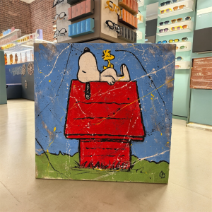 QUADRO SNOOPY CASA - 80X80CM
