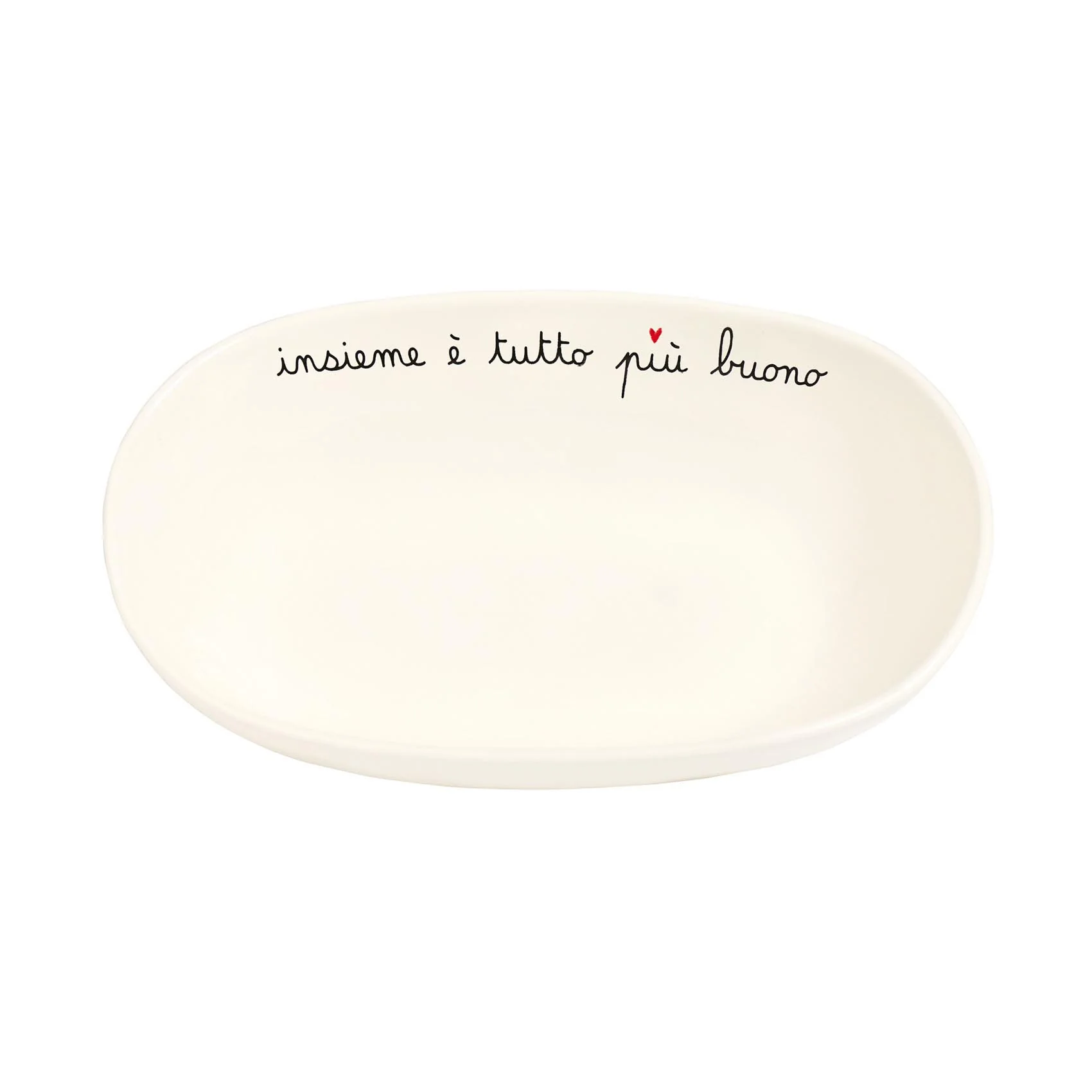 INSALATIERA OVALE "INSIEME E' TUTTO PIU' BUONO" 25.5CM - immagine 2