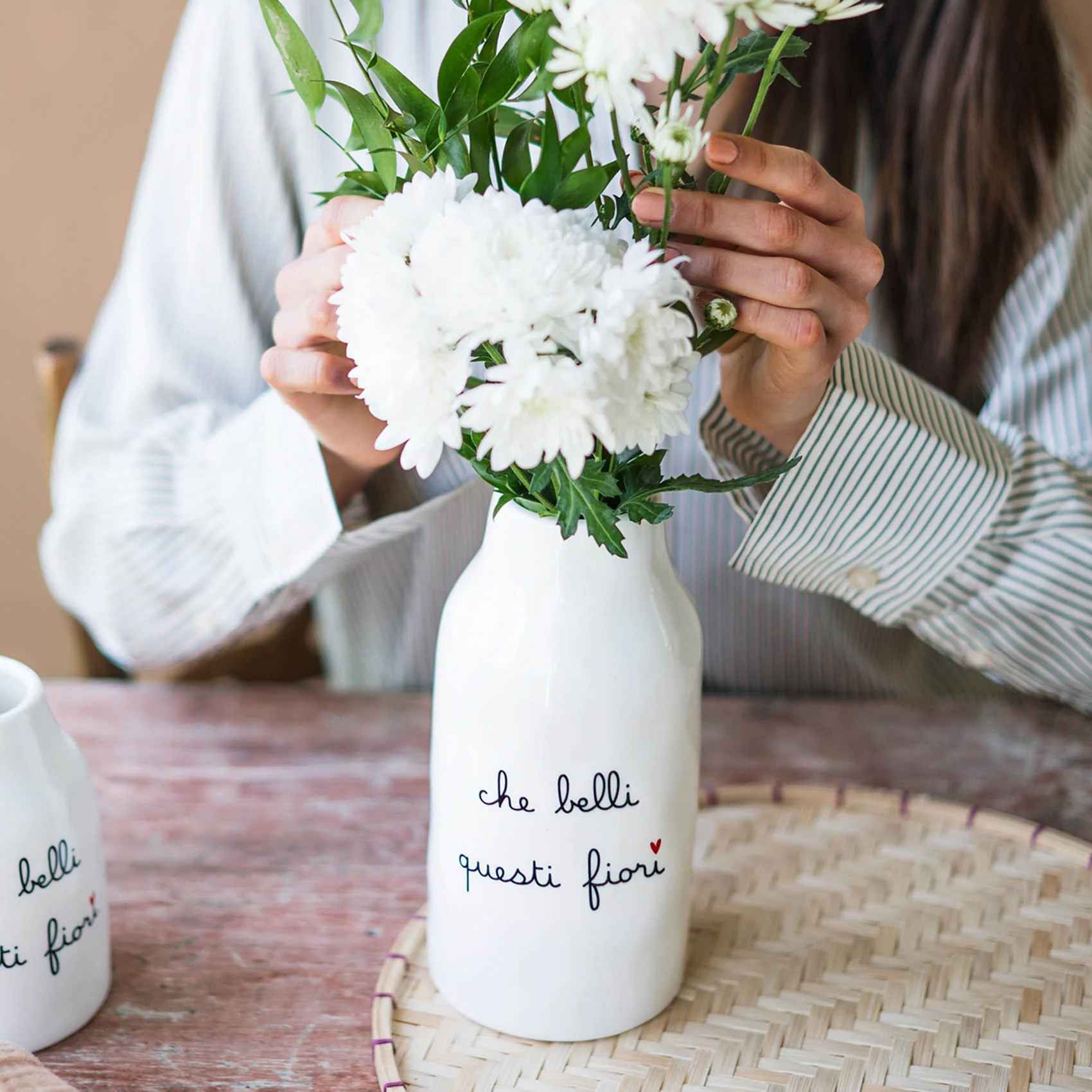VASO ALTO "CHE BELLI QUESTI FIORI" H21