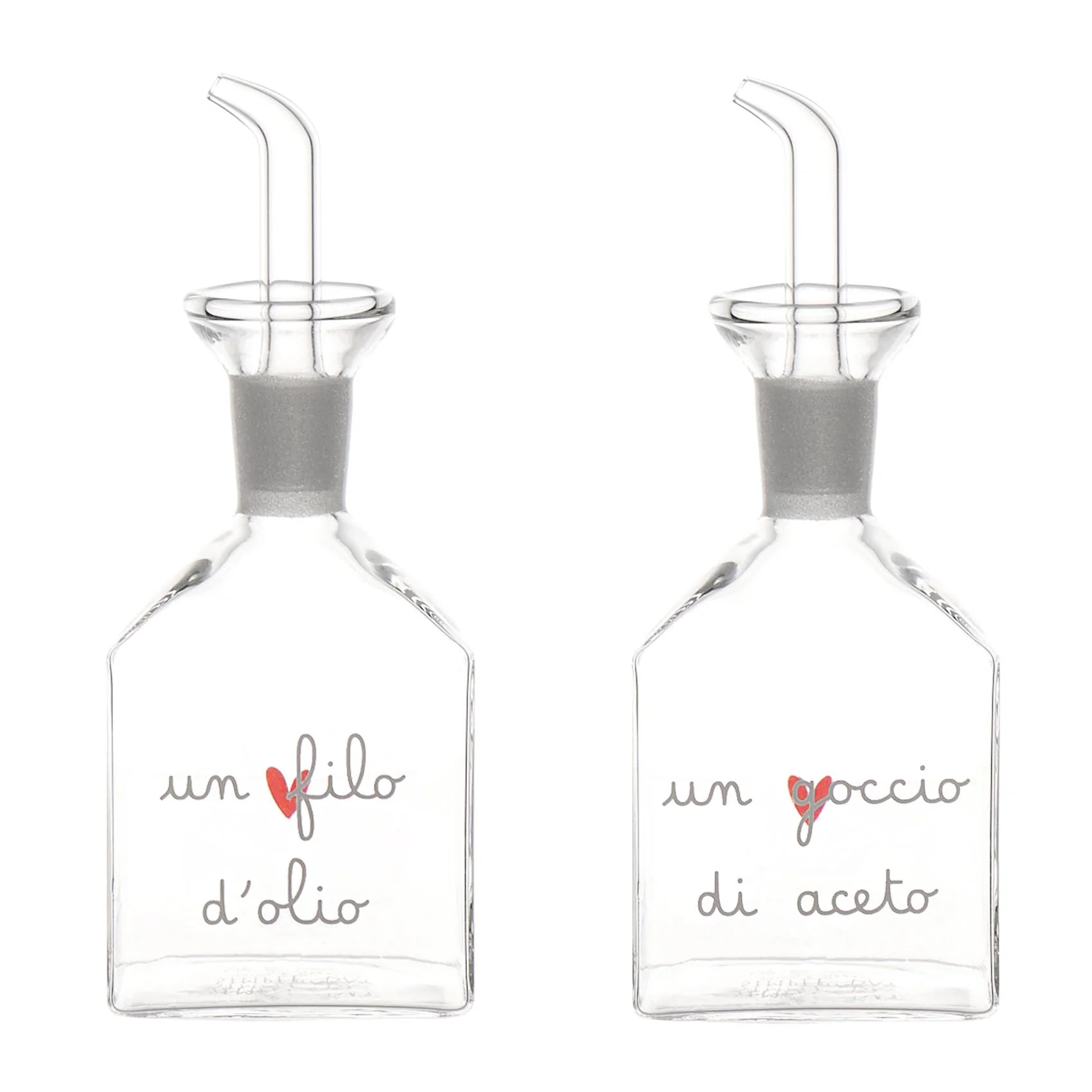 SET "UN FILO DI OLIO- UN GOCCIO DI ACETO" 150ML DECORO BIANCO - immagine 2