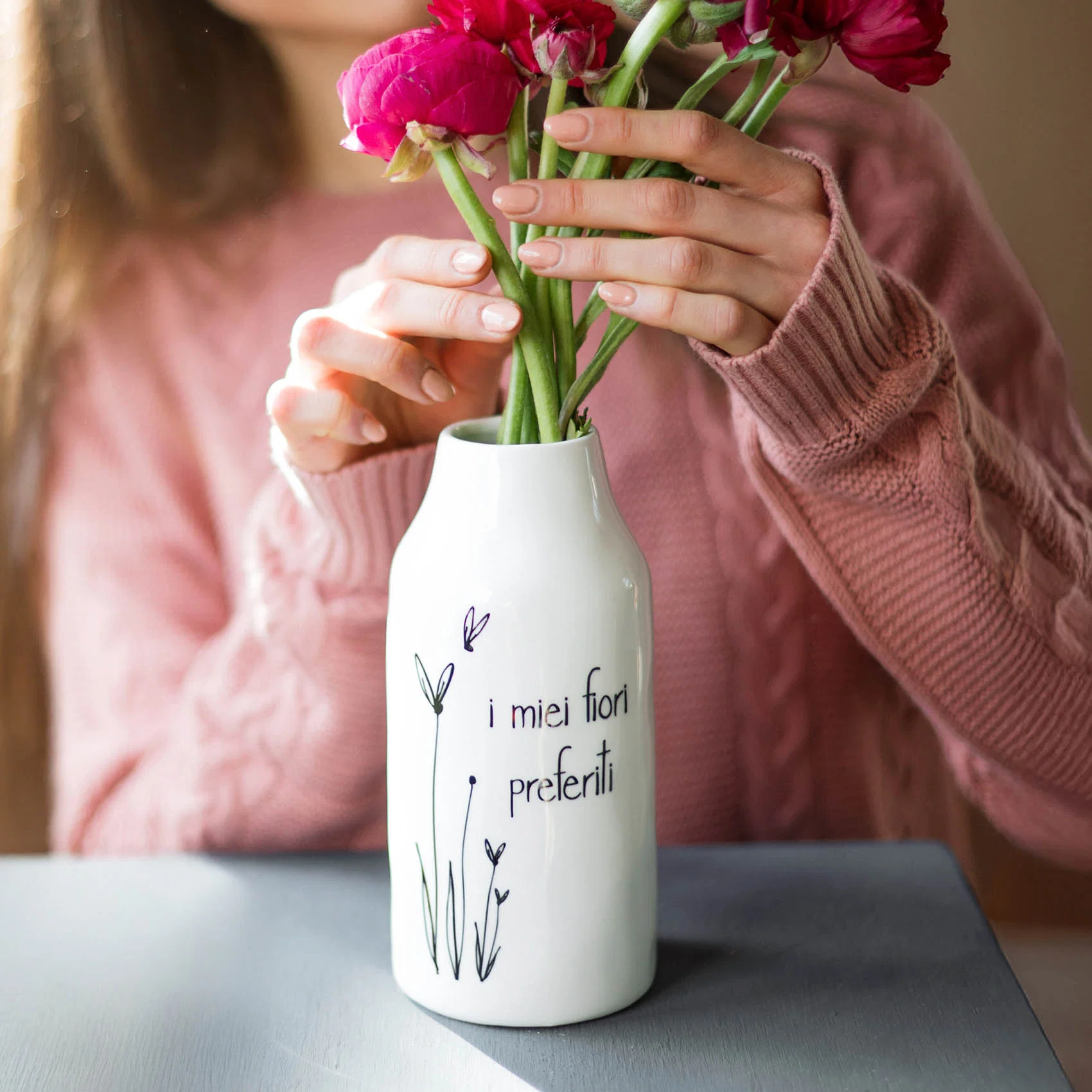 VASO ALTO "I MIEI FIORI PREFERITI" H19