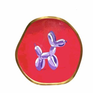 VASSOIO METALLO CANE PALLONCINO